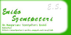eniko szentpeteri business card